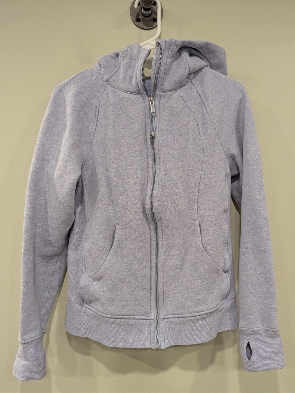 Lululemon Scuba Light Cotton Fleece Heathered Purple Hoodie Size 8
